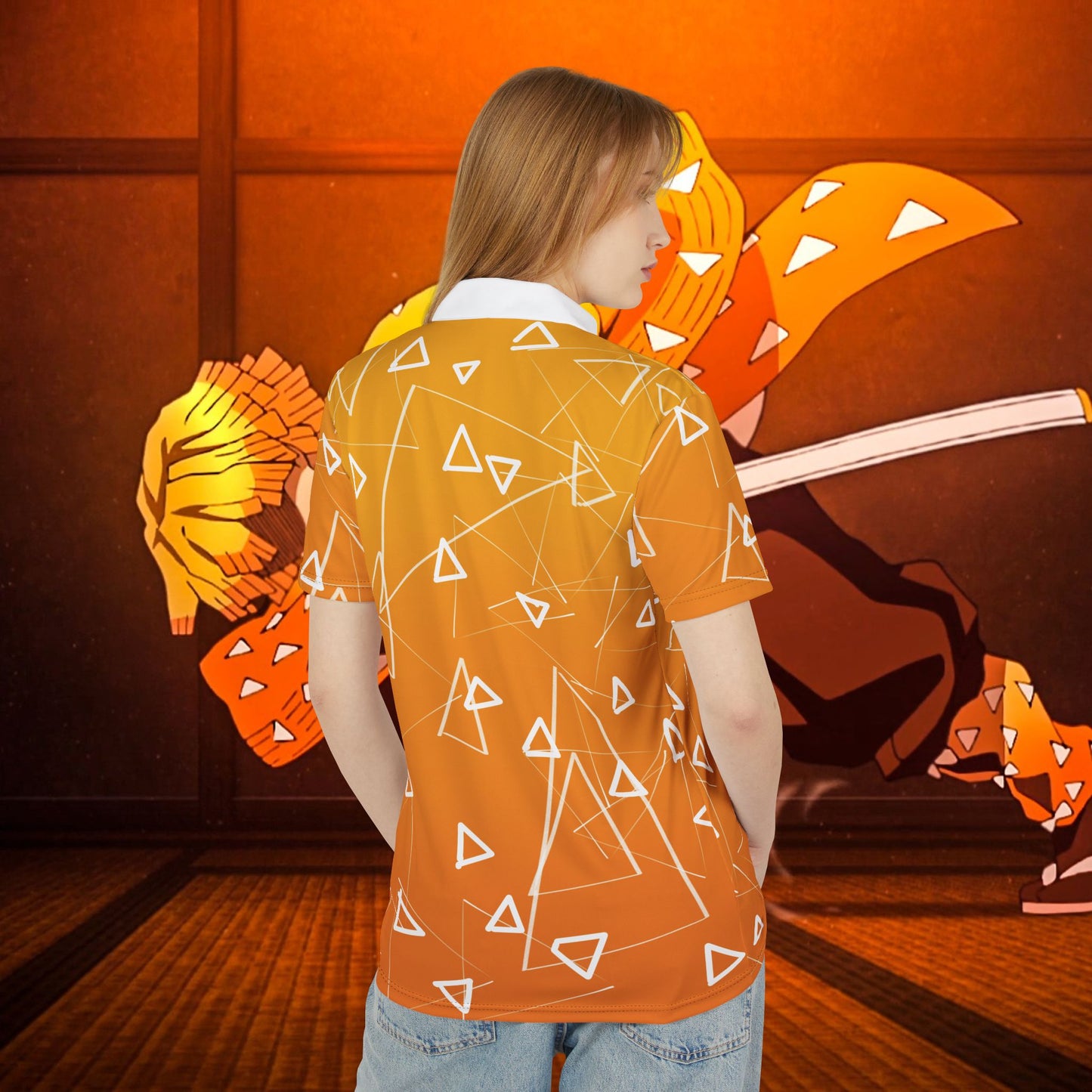 Slayer Kimono 4 Unisex Polo Shirt, Stylish Summer Wear, Casual Polo, Gift for Him/Her, Weekend Outing Top, Vibrant Fashion
