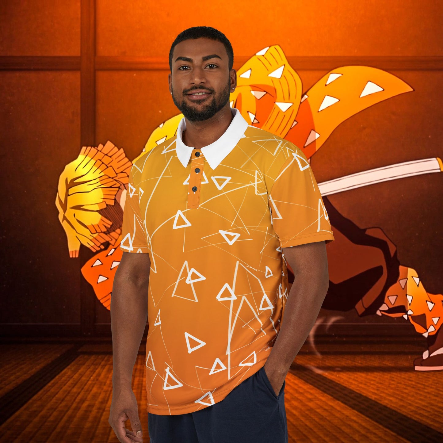 Slayer Kimono 4 Unisex Polo Shirt, Stylish Summer Wear, Casual Polo, Gift for Him/Her, Weekend Outing Top, Vibrant Fashion