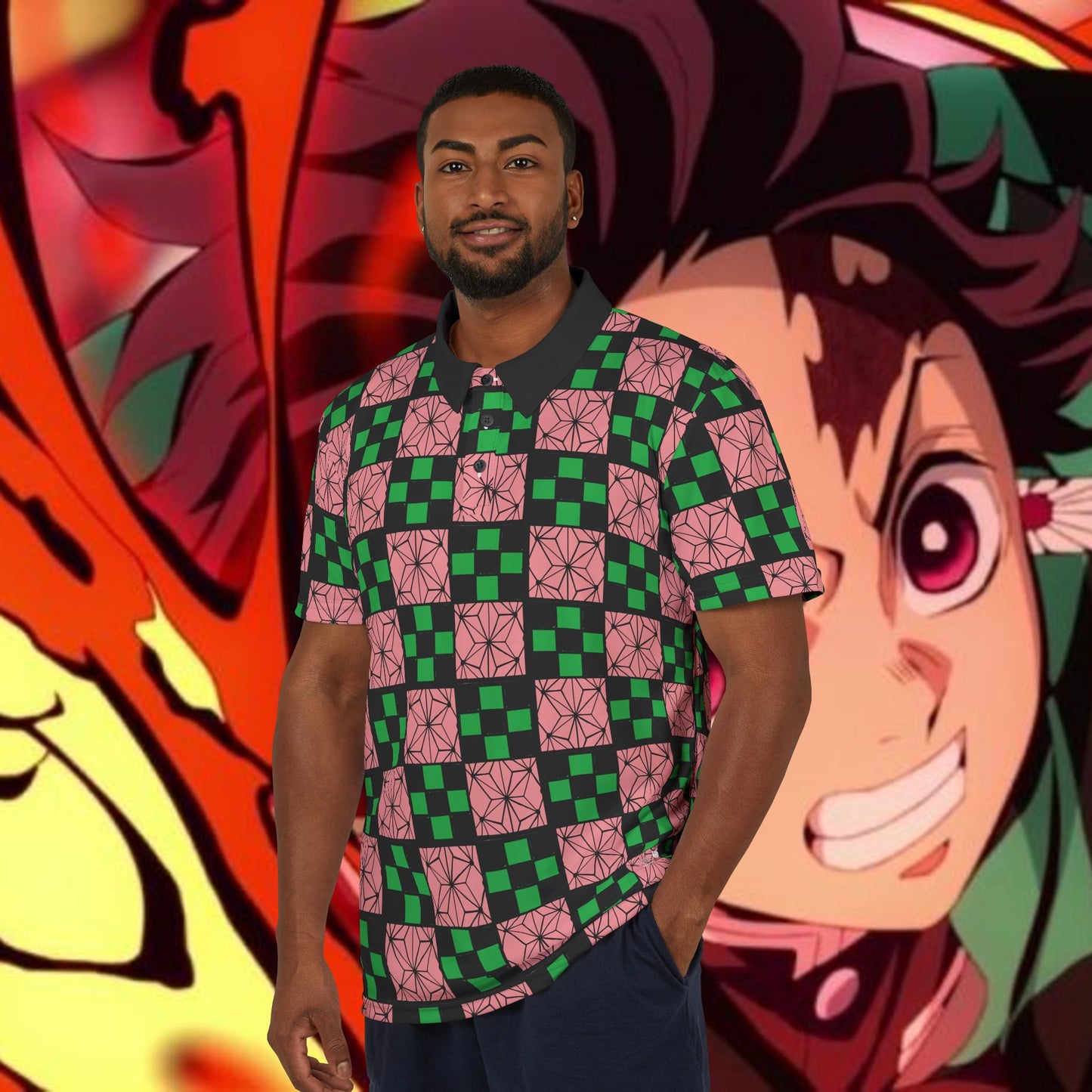 Slayer Kimono 2 Unisex Polo Shirt, Stylish Summer Wear, Casual Polo, Gift for Him/Her, Weekend Outing Top, Vibrant Fashion